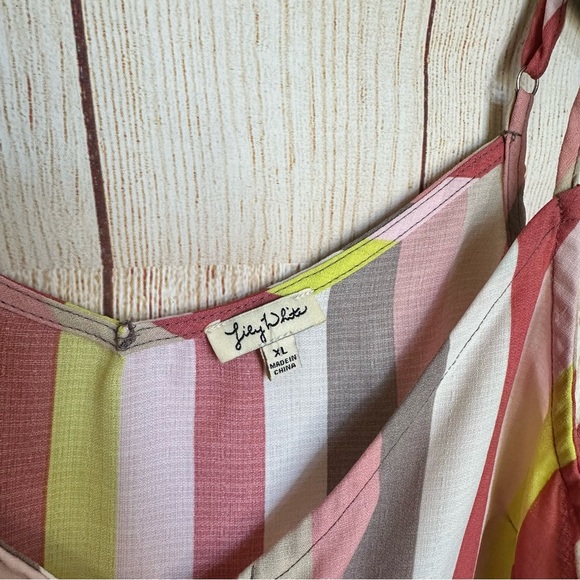 Lily White Stripes Summer XL Pastel Colorful - Picture 3 of 5